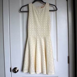 Off-White Color Patterned Dress